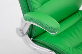 Leofreni Chaise de Bureau Cuir Artificiel Vert 16x76cm 6