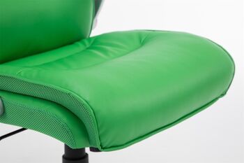 Leofreni Chaise de Bureau Cuir Artificiel Vert 16x76cm 7