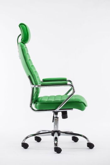 Cagni Chaise de Bureau Cuir Artificiel Vert 16x57cm 2