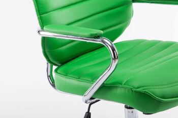 Cagni Chaise de Bureau Cuir Artificiel Vert 16x57cm 5
