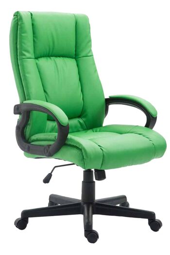 Brolo Chaise de Bureau Cuir Artificiel Vert 15x70cm 1