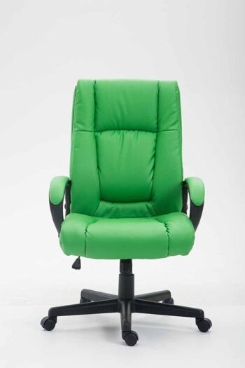 Brolo Chaise de Bureau Cuir Artificiel Vert 15x70cm 2