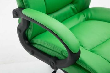 Brolo Chaise de Bureau Cuir Artificiel Vert 15x70cm 6