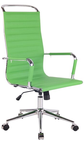 Citybed Chaise de bureau Cuir artificiel Vert 12x65cm 1