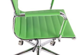 Citybed Chaise de bureau Cuir artificiel Vert 12x65cm 3