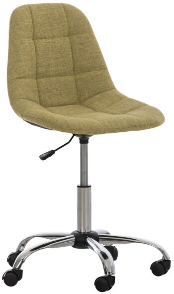 Ambra Chaise de Bureau Tissu Vert 8x55cm 1