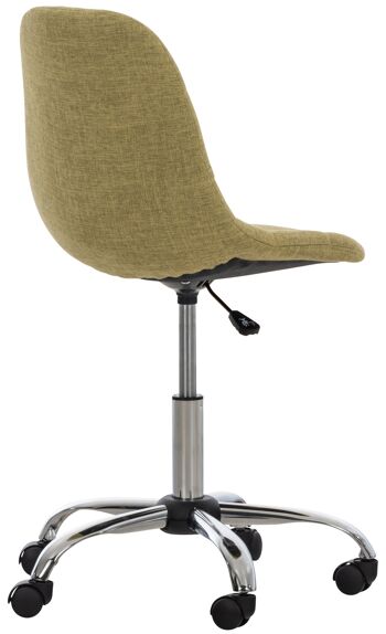 Ambra Chaise de Bureau Tissu Vert 8x55cm 3