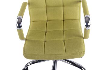 Cerqueta Chaise de Bureau Tissu Vert 11x62cm 4