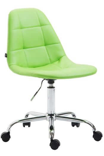 Belgirate Chaise de Bureau Cuir Artificiel Vert 7x56cm