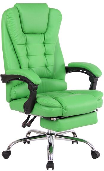 Argelato Chaise de Bureau Cuir Artificiel Vert 22x68cm 1