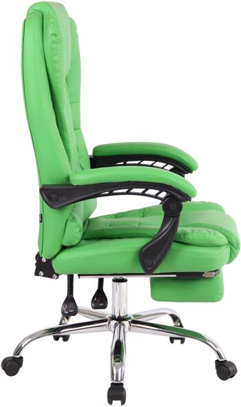 Argelato Chaise de Bureau Cuir Artificiel Vert 22x68cm 2