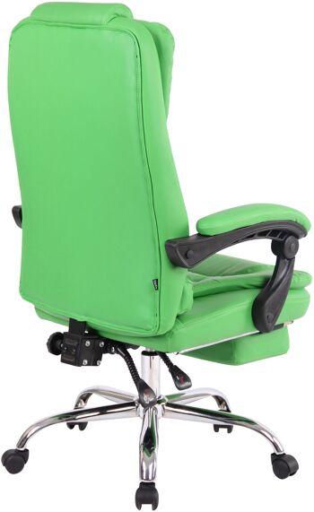 Argelato Chaise de Bureau Cuir Artificiel Vert 22x68cm 3