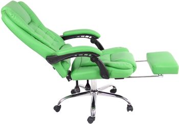 Argelato Chaise de Bureau Cuir Artificiel Vert 22x68cm 4