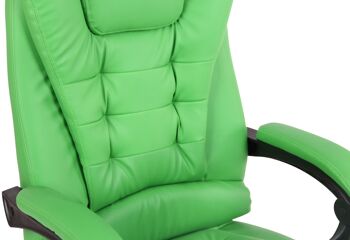 Argelato Chaise de Bureau Cuir Artificiel Vert 22x68cm 5