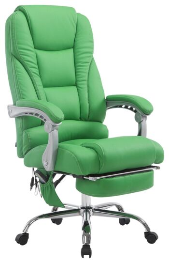 Silla Chaise de Bureau Cuir Artificiel Vert 22x64cm 1