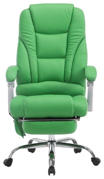 Silla Chaise de Bureau Cuir Artificiel Vert 22x64cm 3