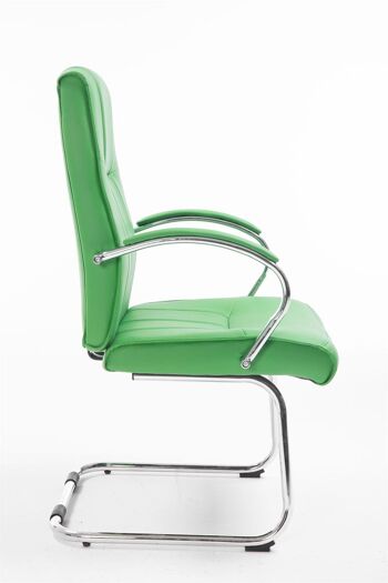 Teulada Chaise de salle à manger Cuir artificiel Vert 12x68cm 3