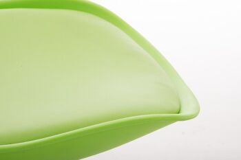 Imbersago Chaise de salle à manger Cuir artificiel Vert 5x59cm 4