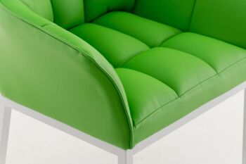 Roncaro Chaise de salle à manger Cuir artificiel Vert 13x63cm 6