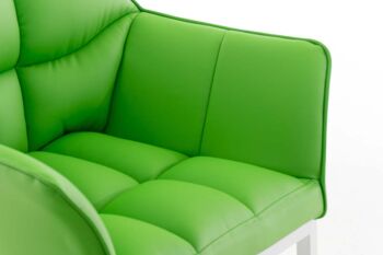 Roncaro Chaise de salle à manger Cuir artificiel Vert 13x63cm 7