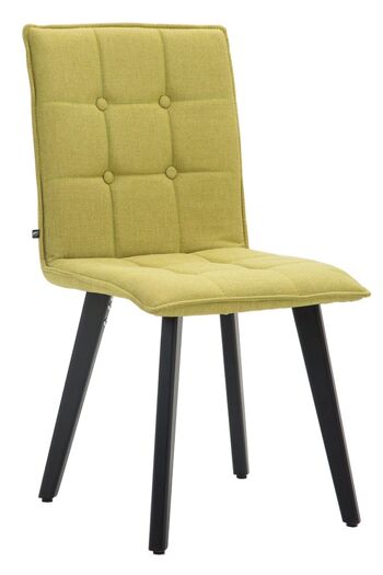 Vandria Chaise de salle à manger Tissu Vert 6x52cm 1