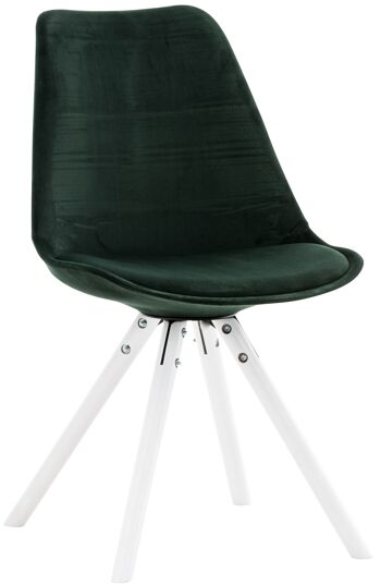 Fiugni Chaise de salle à manger Velours Vert 5x59cm 1