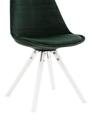 Fiugni Chaise de salle à manger Velours Vert 5x59cm 7