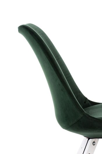 Percha Chaise de salle à manger Velours Vert 5x59cm 6