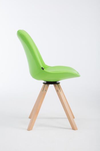 Besnate Chaise de salle à manger Cuir artificiel Vert 6x56cm 3