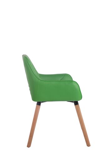 Chivasso Chaise de salle à manger Cuir artificiel Vert 9x58cm 2