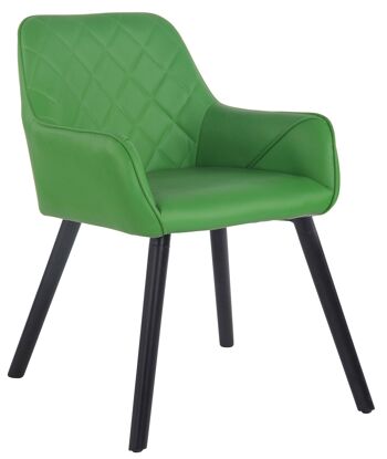 Molfetta Chaise de Salle à Manger Similicuir Vert 9x58cm 1