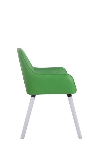 Gandino Chaise de Salle à Manger Simili Cuir Vert 9x58cm 2