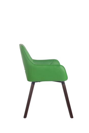 Cuggiono Chaise de salle à manger Cuir artificiel Vert 9x58cm 2