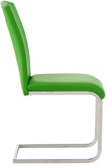 Chaise de salle à manger Fondillo en similicuir vert 6x57cm 2