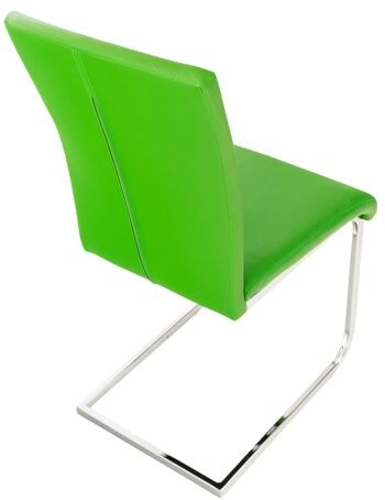 Chaise de salle à manger Fondillo en similicuir vert 6x57cm 3