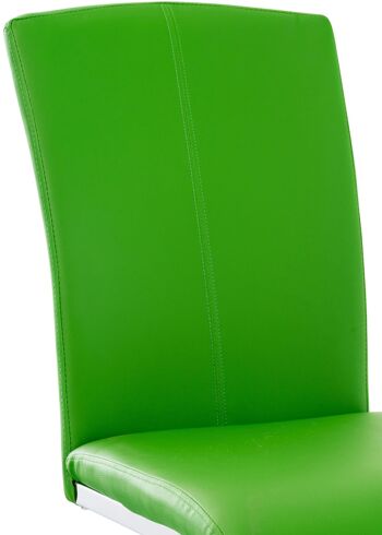 Chaise de salle à manger Fondillo en similicuir vert 6x57cm 4