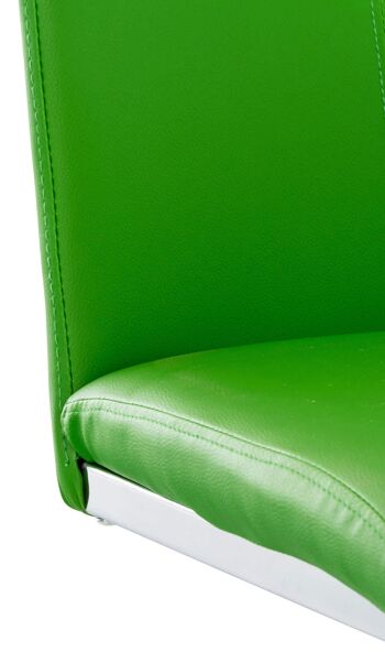 Chaise de salle à manger Fondillo en similicuir vert 6x57cm 5