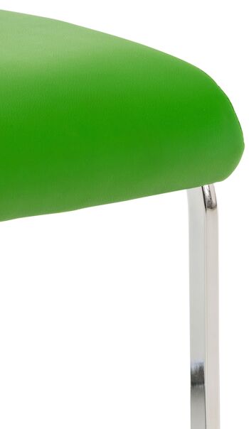 Chaise de salle à manger Fondillo en similicuir vert 6x57cm 6