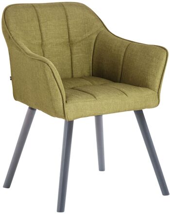 Tuopo Chaise de Salle à Manger Tissu Vert 5x59cm 1