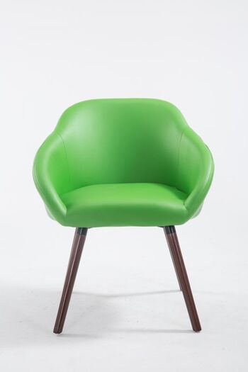 Olmolongo Chaise de salle à manger Cuir artificiel Vert 10x61cm 2