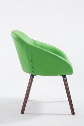 Olmolongo Chaise de salle à manger Cuir artificiel Vert 10x61cm 3