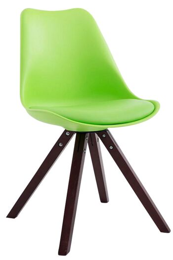 Vertova Chaise de salle à manger Cuir artificiel Vert 6x55.5cm