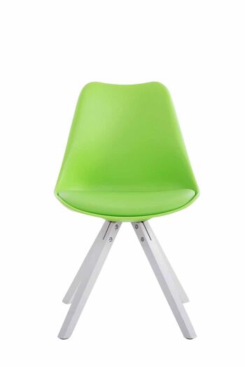 Bosconero Chaise de salle à manger Cuir artificiel Vert 6x55.5cm 1