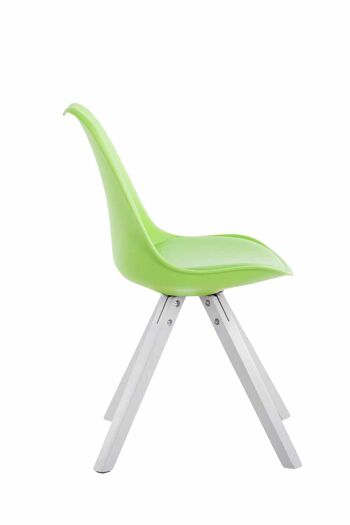 Bosconero Chaise de salle à manger Cuir artificiel Vert 6x55.5cm 2