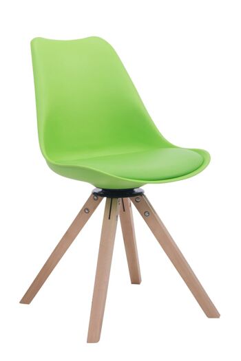 Mulinazzo Chaise de salle à manger Cuir artificiel Vert 6x56cm 1