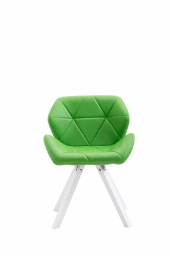 Malesco Chaise de Salle à Manger Similicuir Vert 6x52cm 1