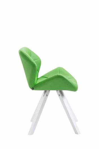 Malesco Chaise de Salle à Manger Similicuir Vert 6x52cm 2