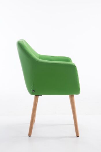 Saccuti Chaise de salle à manger Cuir artificiel Vert 10x57.5cm 3