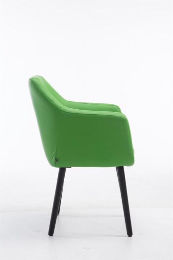 Lusiglie Chaise de salle à manger Cuir artificiel Vert 10x57.5cm 3