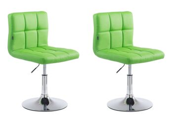 Gambara Fauteuil Simili Cuir Vert 7x49cm 1